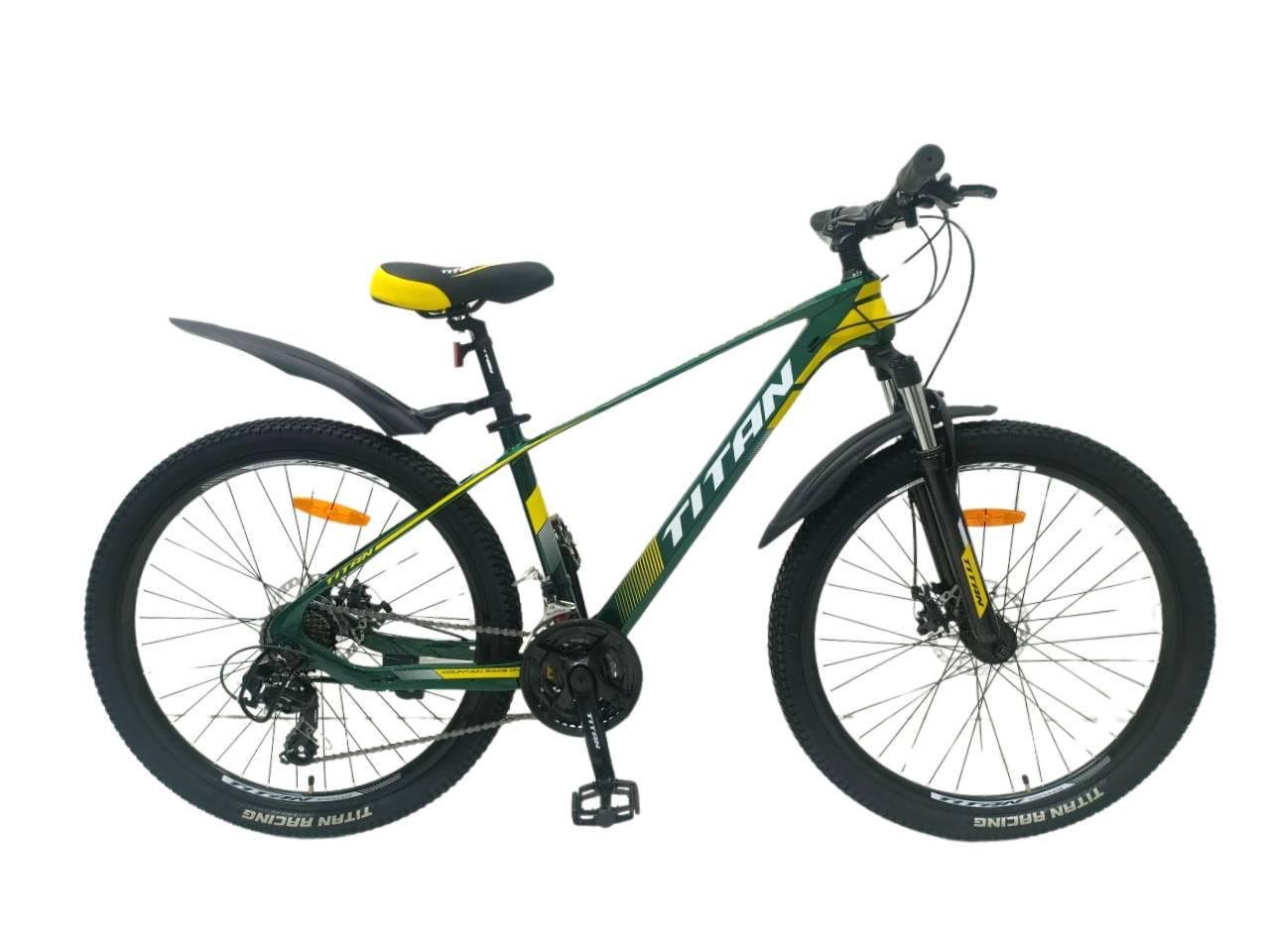 Велосипед Titan Shadow 2024 26" 15,5" Зелено-желтый