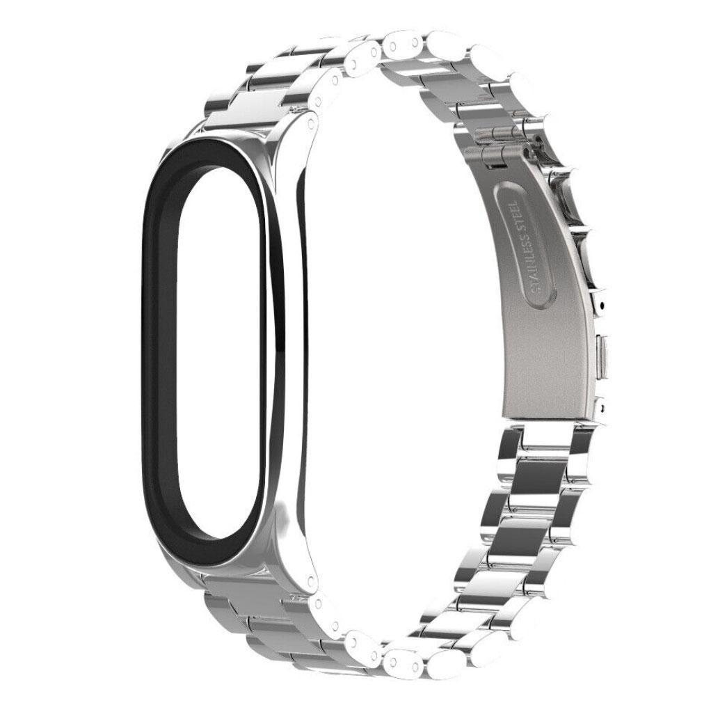 Ремінець металевий Primo Mijobs для фітнес-браслета Xiaomi Mi Smart Band 7 Silver