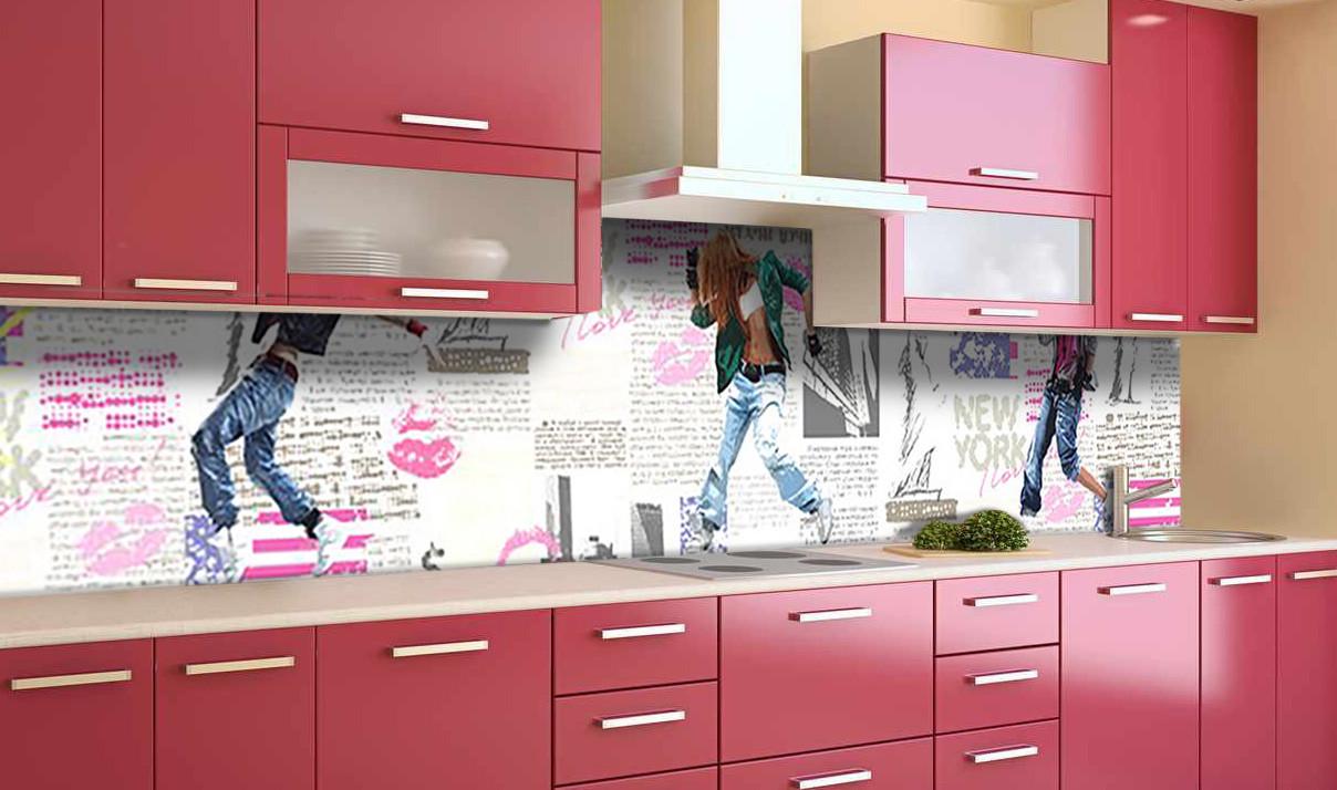 Кухонный фартук Стиль нью-йорк из самоклеющейся виниловой пленки 65х250 см Бежевый Кухонный фартук Стиль нью-йорк из самоклеющейся виниловой пленки 65х250 см Бежевый