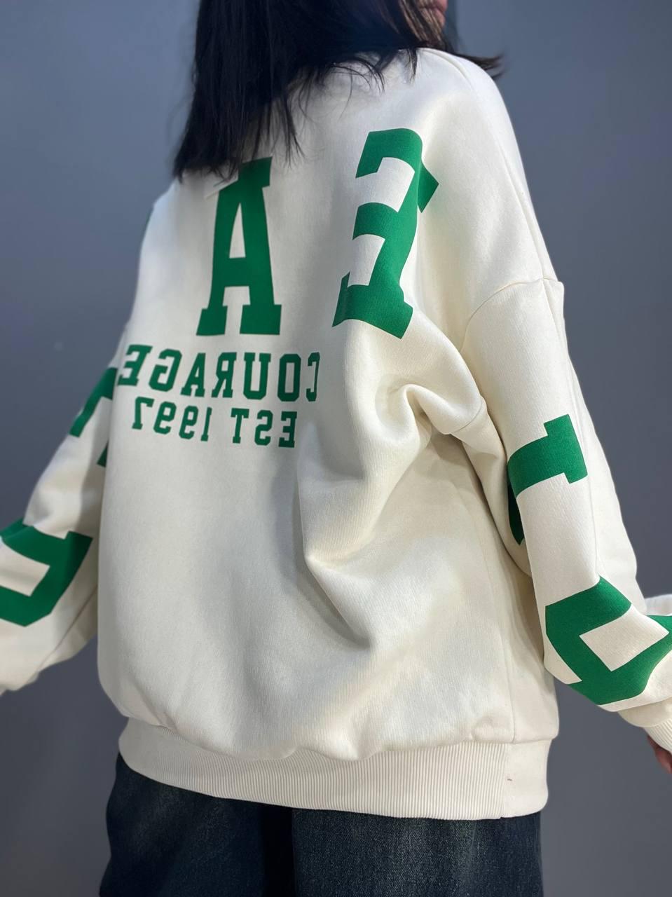 Світшот жіночий DAVRAS 6000 PLEASED подовжений утеплений на флісі OS Молочний (1245) - фото 8 Світшот жіночий DAVRAS 6000 PLEASED подовжений утеплений на флісі OS Молочний (1245) - фото 8