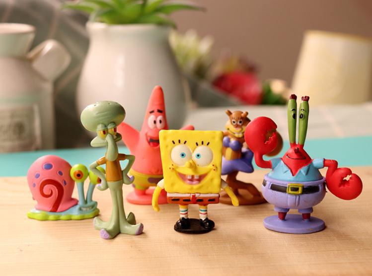 Набір фігурок Губка Боб 6 шт. (12399786) - фото 3 Набір фігурок Губка Боб 6 шт. (12399786) - фото 3