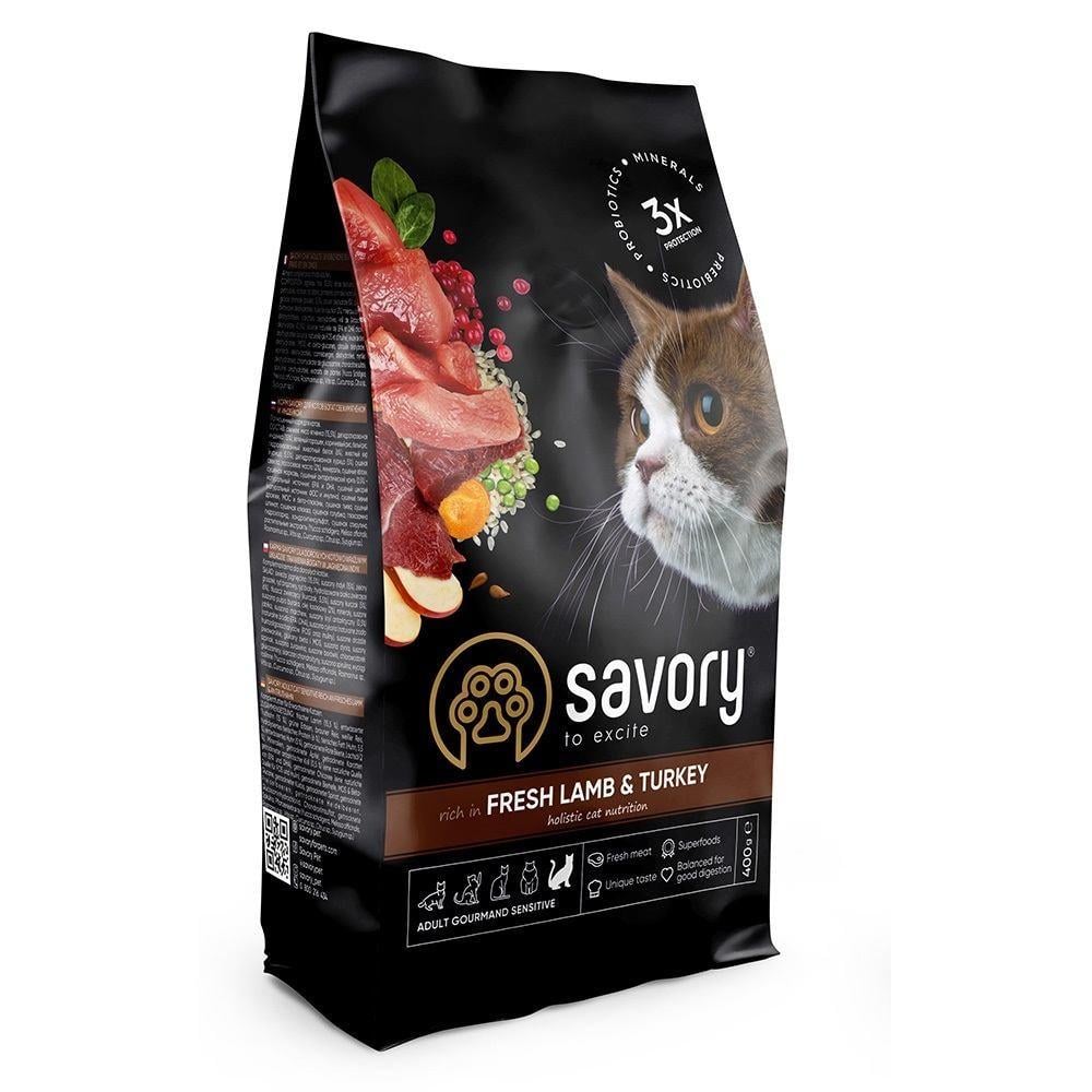 Корм сухой Savory Adult Cat Sensitive Digestion Fresh Lamb and Turkey для взрослых кошек с чувствительным пищеварением ягнятиной 2 кг (34806795) Корм сухой Savory Adult Cat Sensitive Digestion Fresh Lamb and Turkey для взрослых кошек с чувствительным пищеварением ягнятиной 2 кг (34806795)