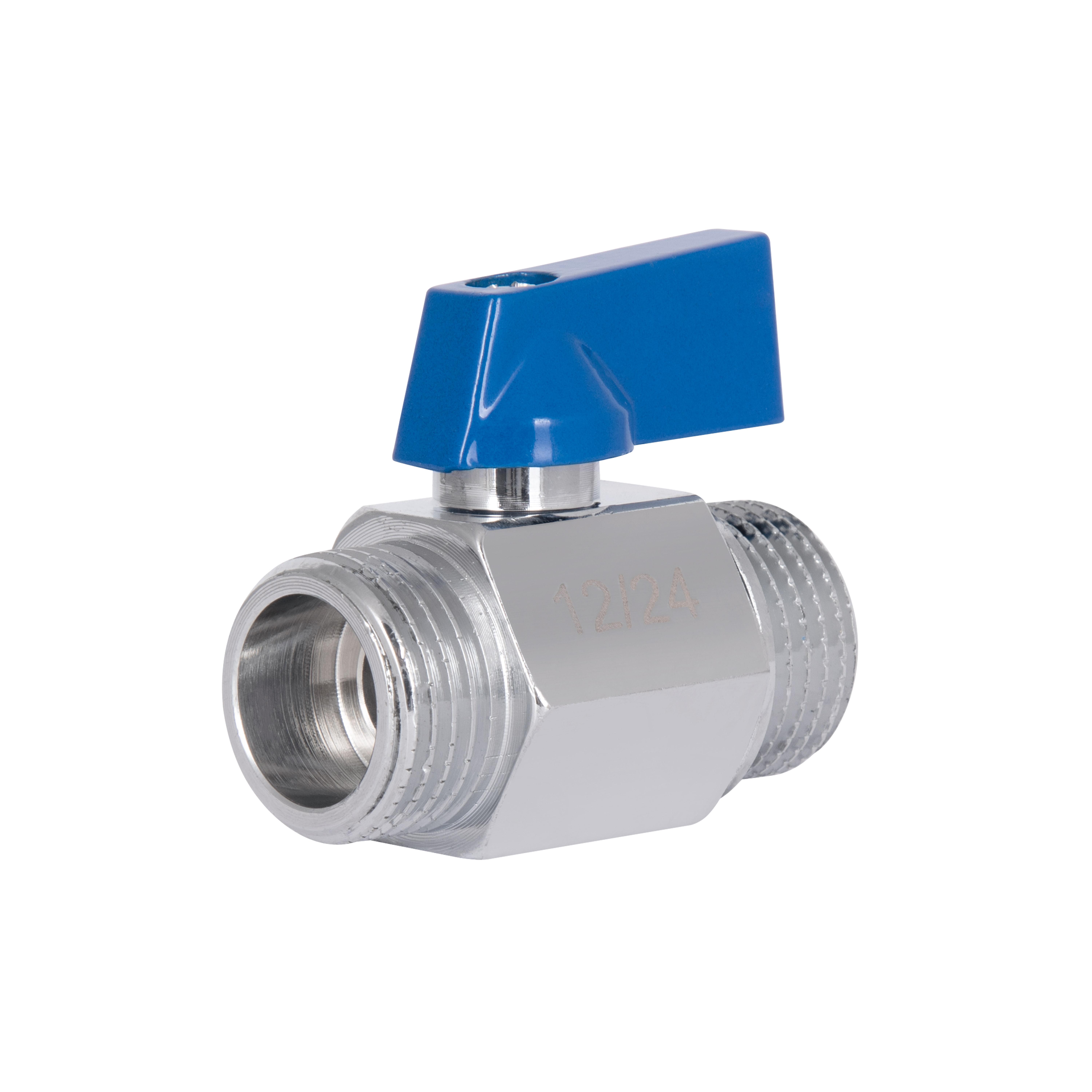 Кран шаровой мини Thermo Alliance Standart 1/2"ЗЗ латун прямой полубабочка Хром (SD189W15) Кран шаровой мини Thermo Alliance Standart 1/2"ЗЗ латун прямой полубабочка Хром (SD189W15)