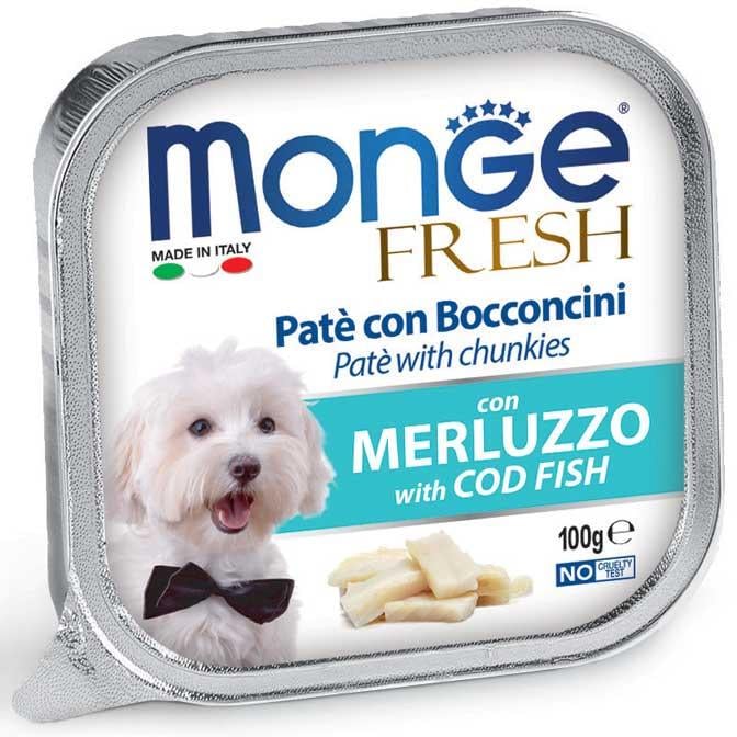 Корм для собак Monge Fresh Тріска 100 г (70013109) Корм для собак Monge Fresh Тріска 100 г (70013109)