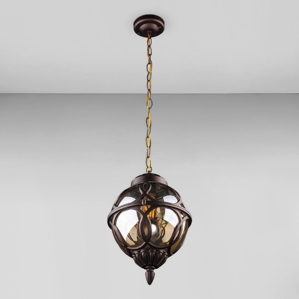 Світильник вуличний підвісний Light House DL-18822/1P Кавовий/Шампань