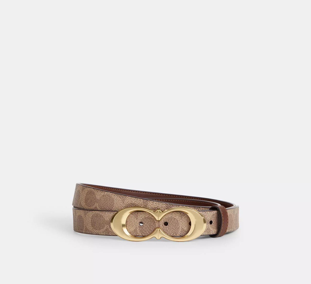 Ремень Coach Signature 25 мм Gold/Tan/Brown (C09) Ремень Coach Signature 25 мм Gold/Tan/Brown (C09)