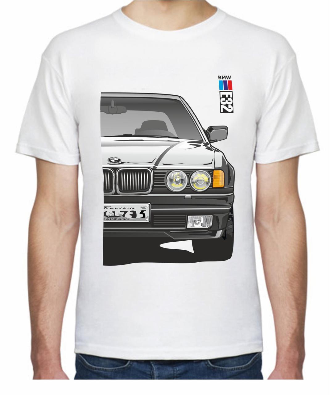 Футболка мужская Avtolife BMW E32 Stock FR 107232 M Белый (2494942842)