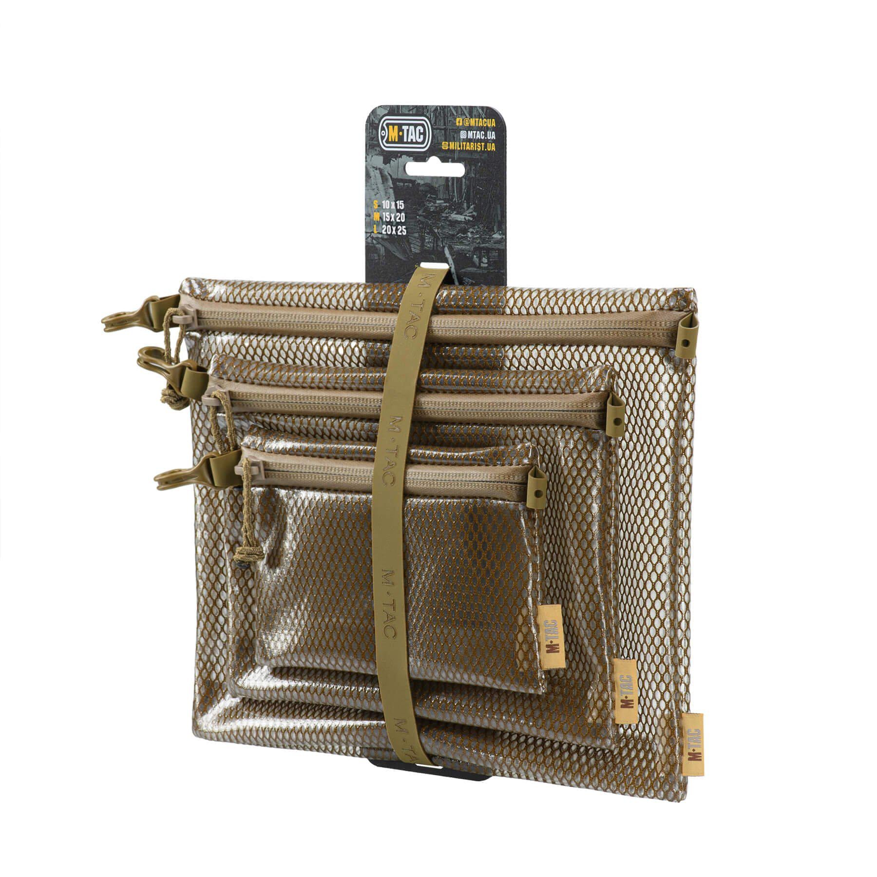 Комплект органайзерів M-Tac Zip Pocket Set Elite Coyote Комплект органайзерів M-Tac Zip Pocket Set Elite Coyote