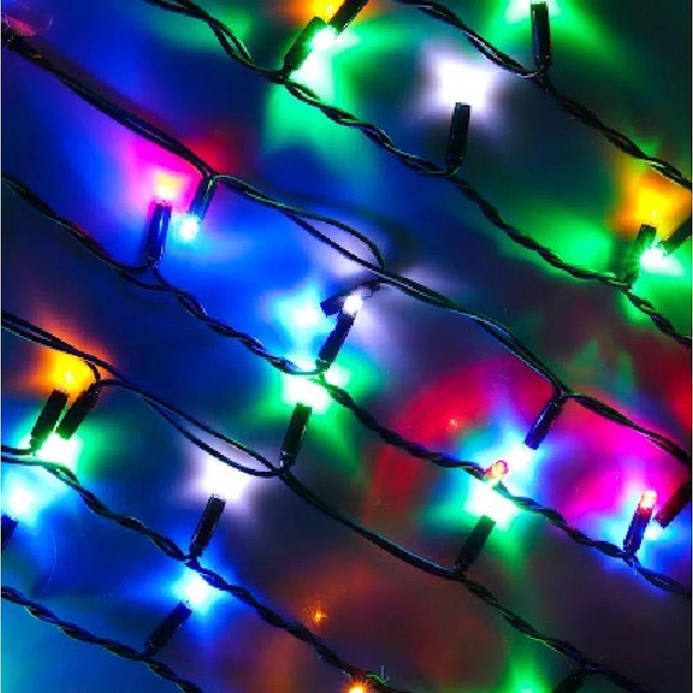 Гирлянда уличная Бахрома LED 100 черный провод Разноцветный (1-43/1-50)
