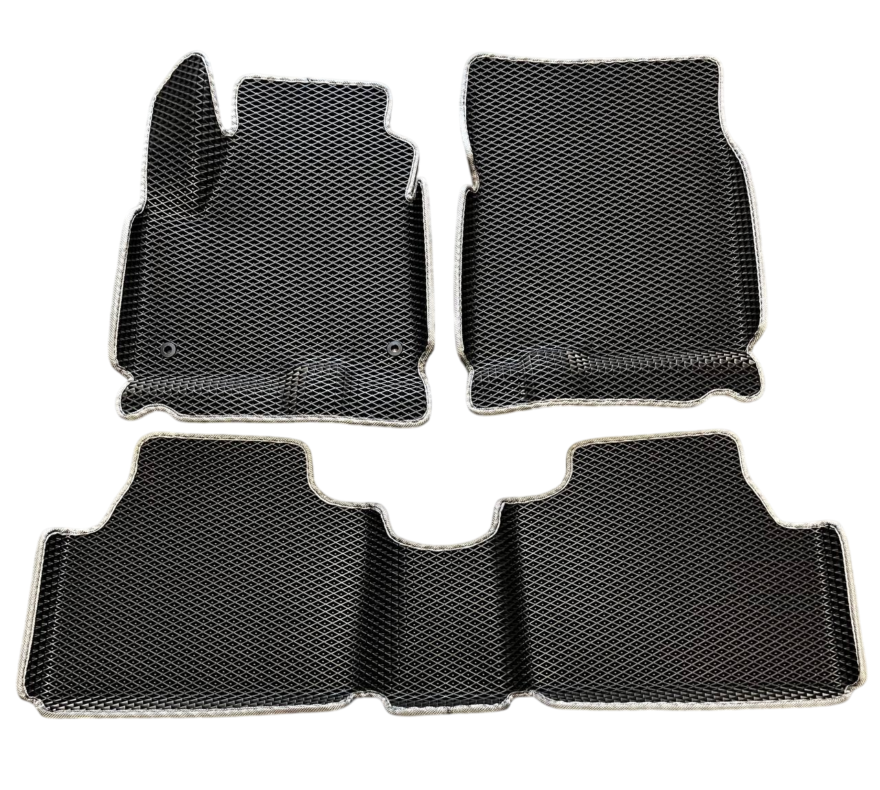 Коврики EVA с бортиками и 3Д лапой в салон для для Kia Niro EV 2021 гг. Черный (2482245676)