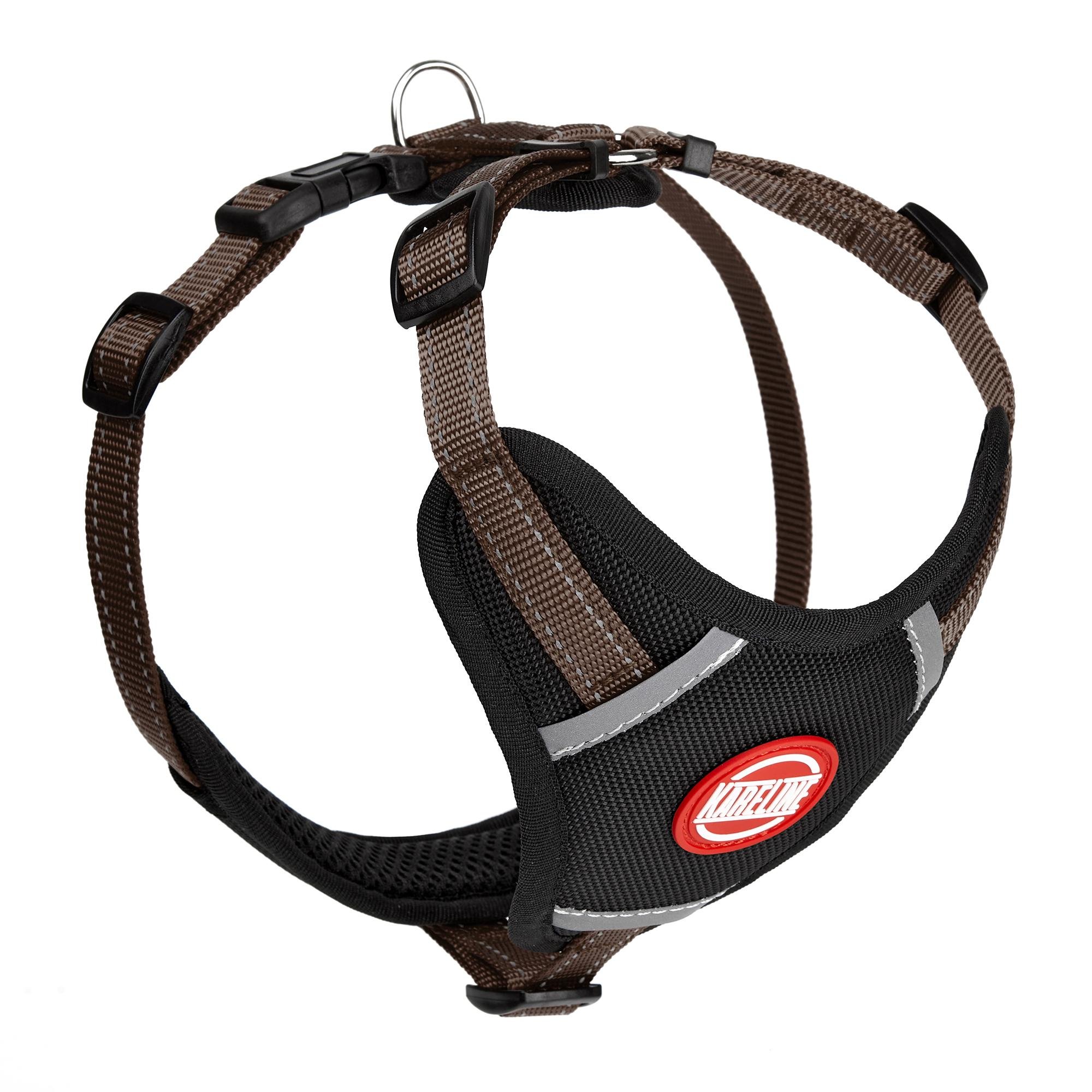 Шлея KareLine из нейлона с пластиковой пряжкой 20 мм А:400-600 мм В:500-630 мм Коричневый (0883/2)