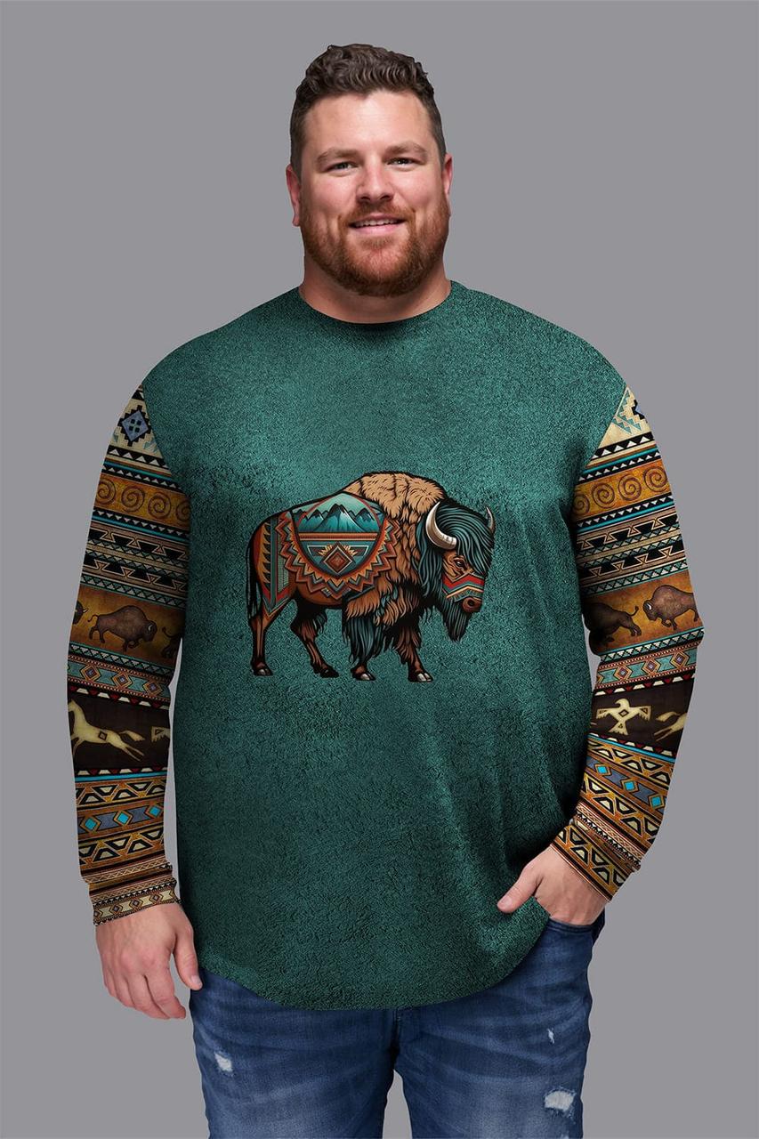 Світшот чоловічий Зубр батал 4XL Зелений (50048)