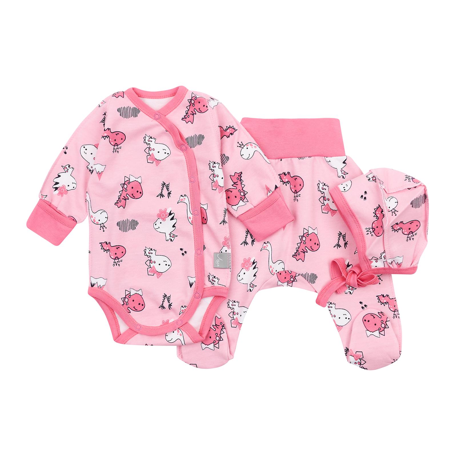 Комплект дитячий ЛяЛя з боді/повзунків/чепчика 62 см (К5ФТ018)