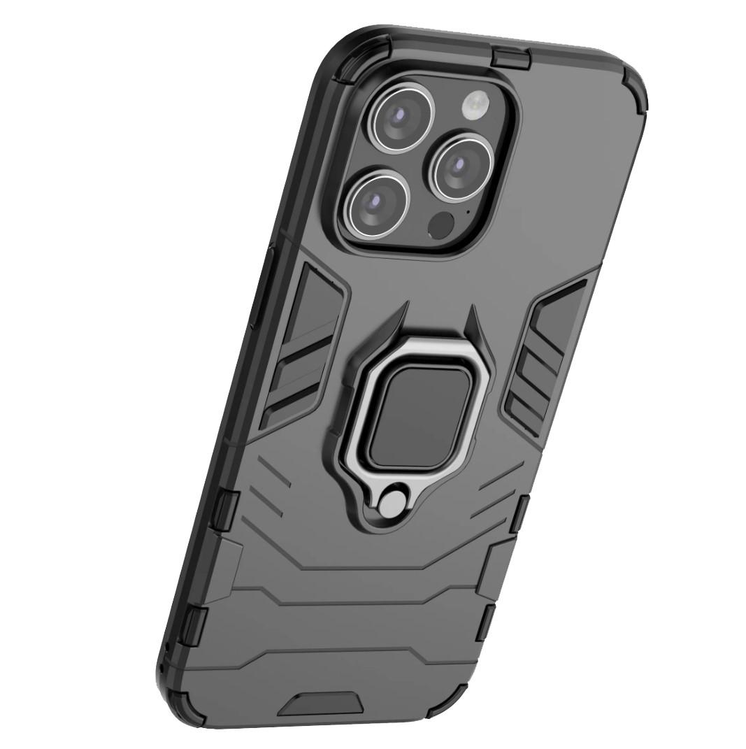 Чехол бампер Primolux Ring Armor для Apple iPhone 13 Pro - Black - фото 2