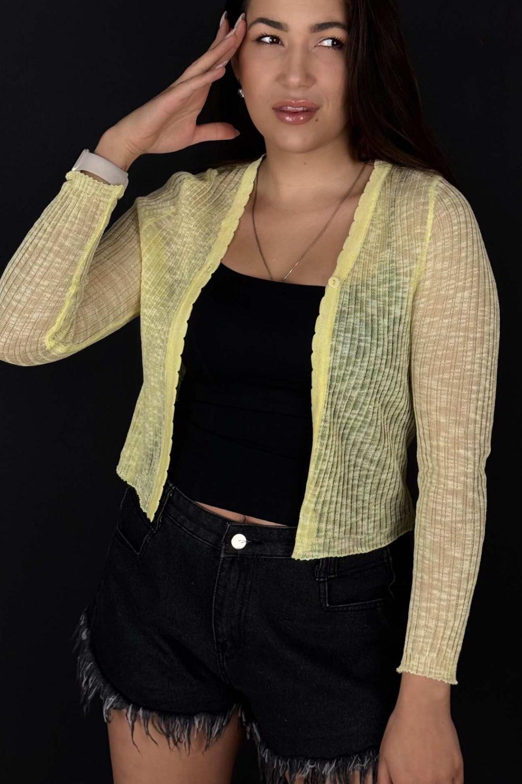 Кофта жіноча M Жовтий (180139) - фото 2 Кофта жіноча M Жовтий (180139) - фото 2