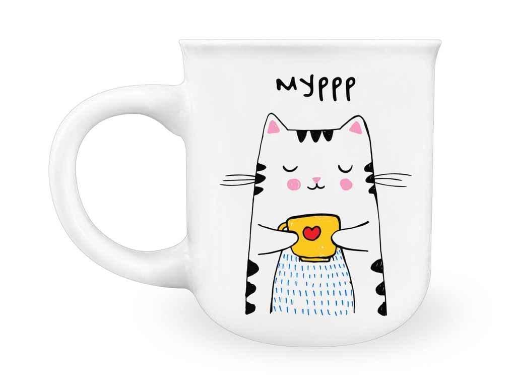 Чашка Kvarta фарфор "Муррр" в подарочной коробке 210 мл (1527)