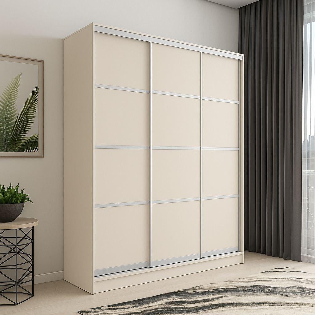 Шкаф купе Мириам комби 4 ДСП 2200x2400x600 мм Кашемир (21503) Шкаф купе Мириам комби 4 ДСП 2200x2400x600 мм Кашемир (21503)