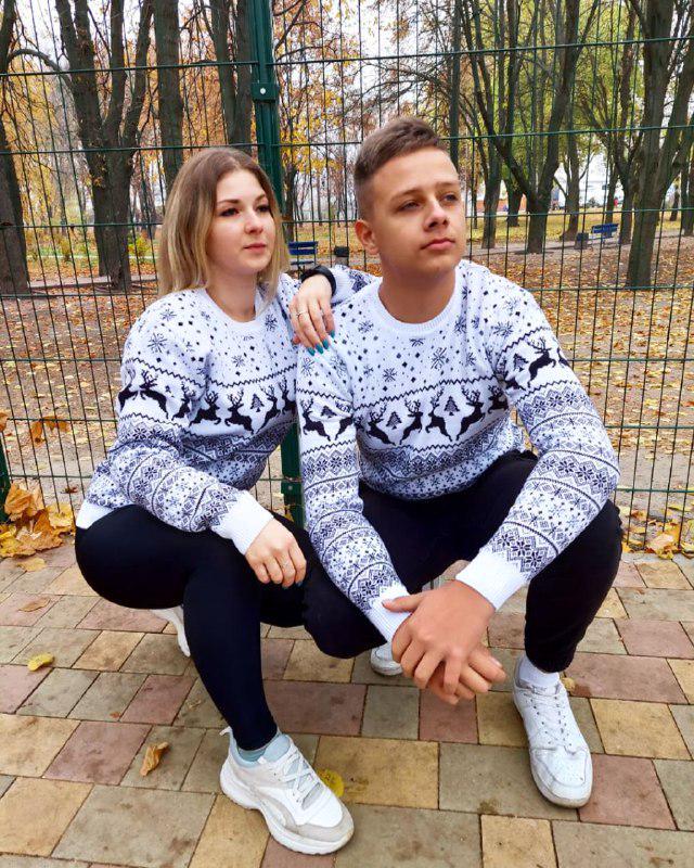 Свитер новогодний с оленями 8623 XL Белый - фото 2 Свитер новогодний с оленями 8623 XL Белый - фото 2