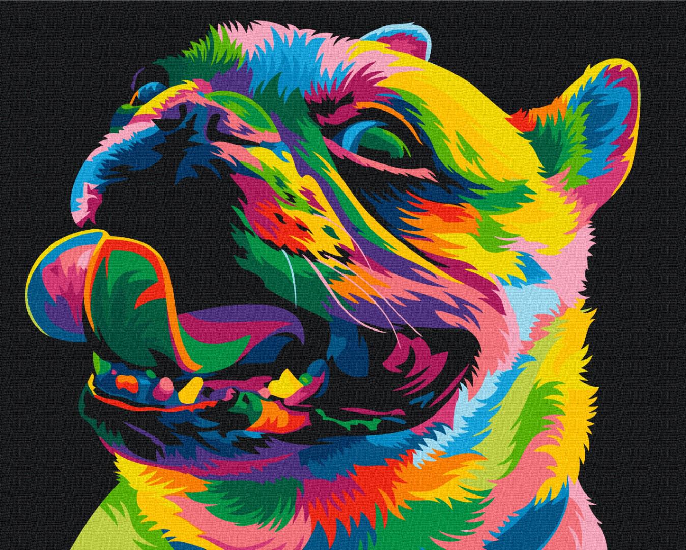 Картина по номерам Brushme Радужная собака 48x60 см (BS51463L)