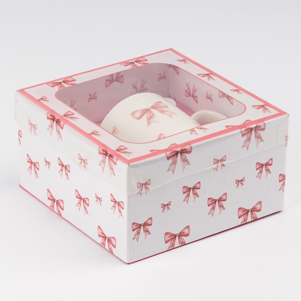 Чашка с ложечкой Милые бантики 200 мл (9250-013) - фото 2 Чашка с ложечкой Милые бантики 200 мл (9250-013) - фото 2