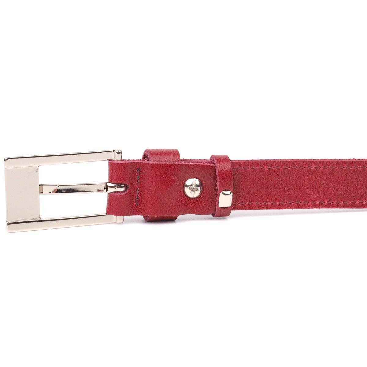 Ремінь шкіряний жіночий GRANDE PELLE Leather Belt 21447 Бордовий (10847245) - фото 4