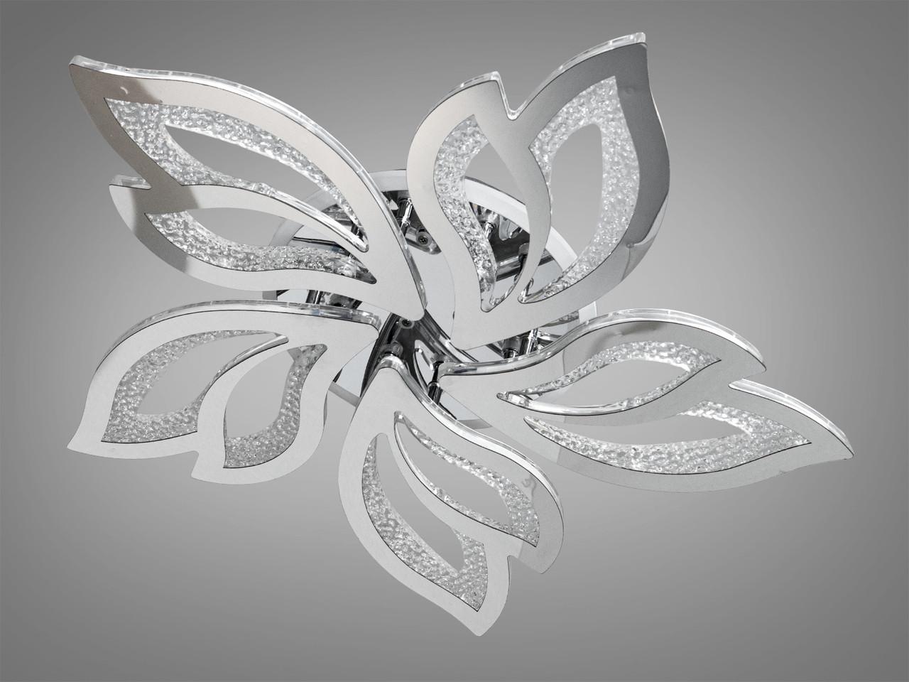 Люстра LED в спальню с димером 2455-5HR-LS 80W Хром (2488098000) - фото 4