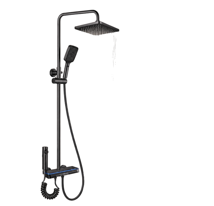 Душевая система со смесителем Delimano Faucet CR-25HT007 с LED-подсветкой/металл (35552857)