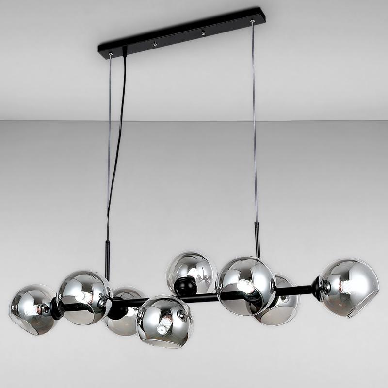 Люстра подвесная молекула Light House LS-16308-8 BK+BK на восемь ламп Черный