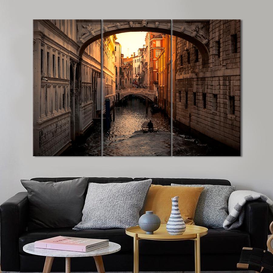 Картина город Старинная архитектура Венеции 78x48 см (A851-3)