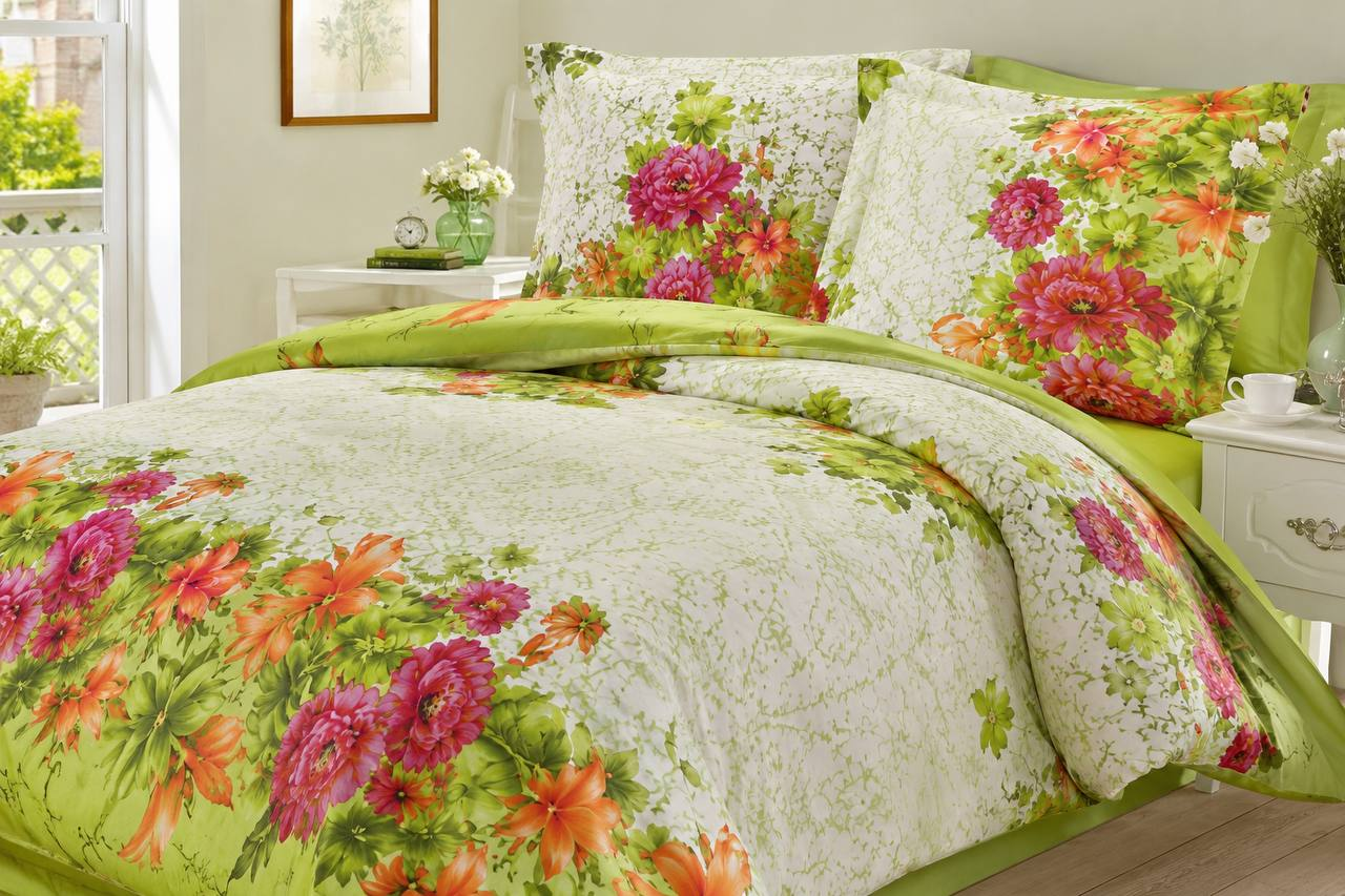 Комплект постільної білизни Flowers G євро поліестер 200х220 см (KP-T85-281/E)