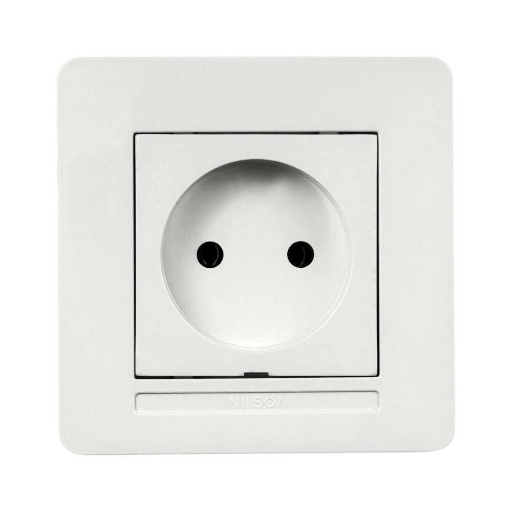Розетка Nilson Selene одинарна без заземлення Білий (23111015)