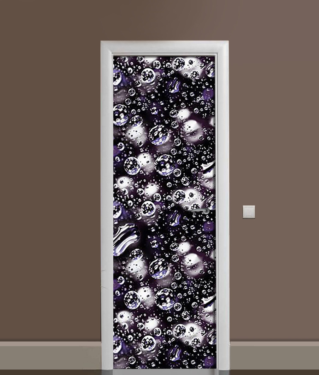 Наліпка 3D на двері Zatarga Бульбашки вінілова 650х2000 мм (1294193563)