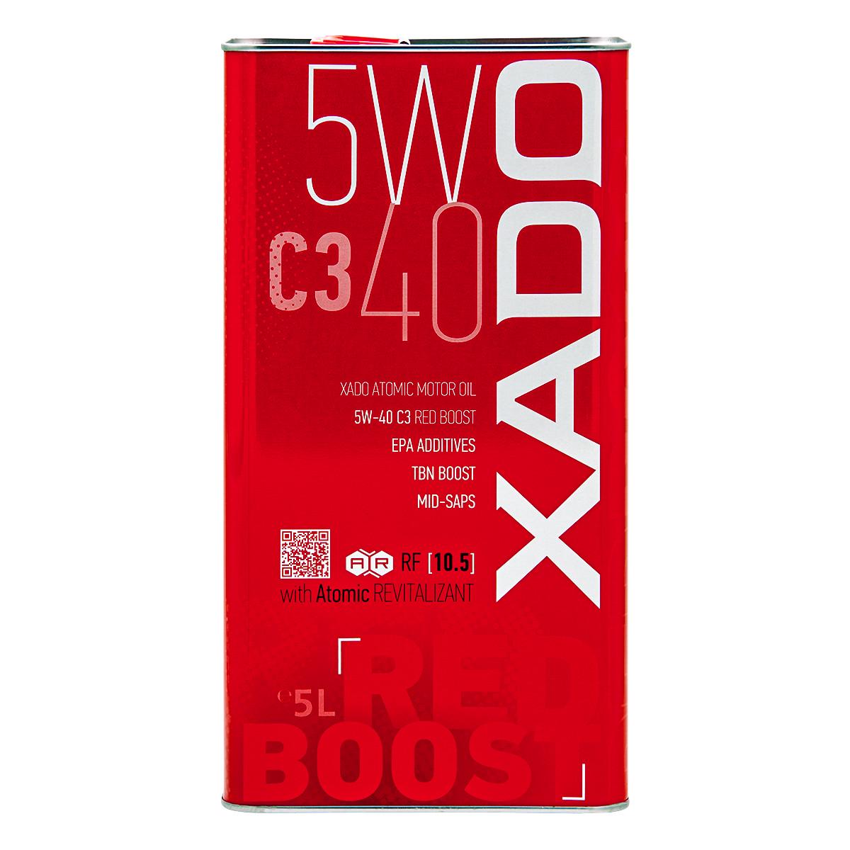 Моторна олива XADO Atomic Oil 5W-40 C3 Red boost синтетична 5 л