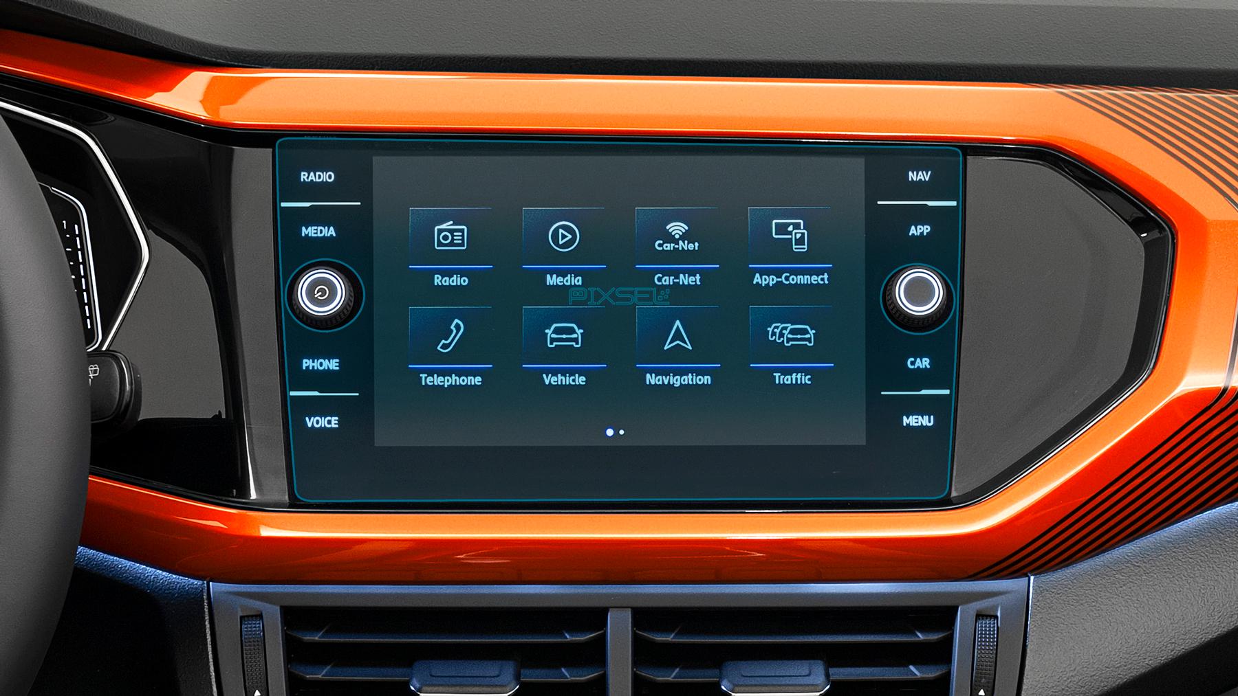 Стекло защитное Pixsel на монитор Volkswagen T CROSS 10,9“ 2019-2022 закаленное глянец
