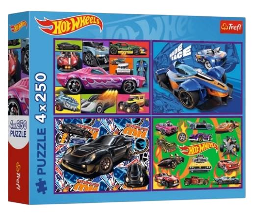 Пазл Trefl Гоночні автомобілі 13312 4х250 елементів (5900511133127)