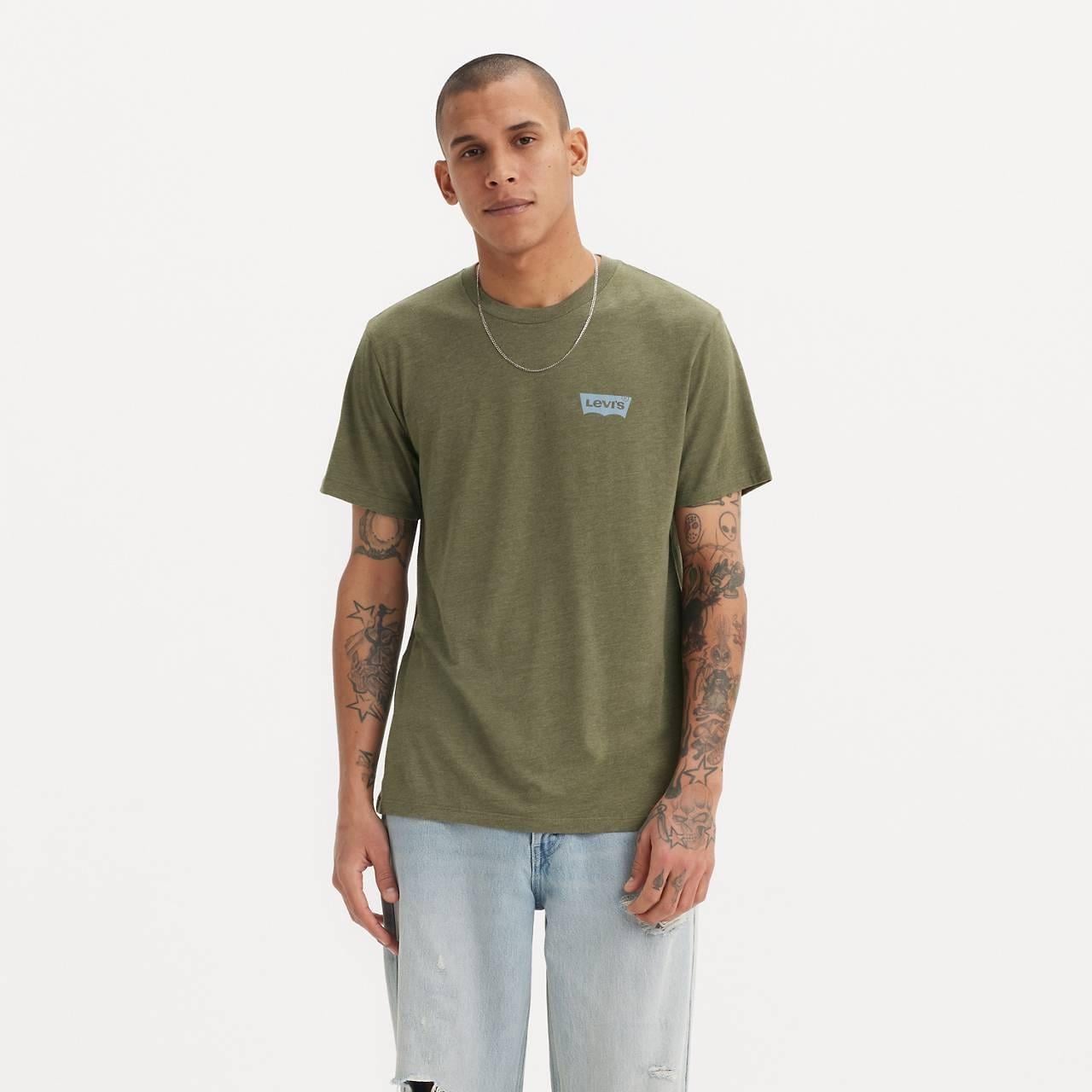 Футболка мужская Levi's GRAPHIC CREWNECK XL Зеленый (2424822963)