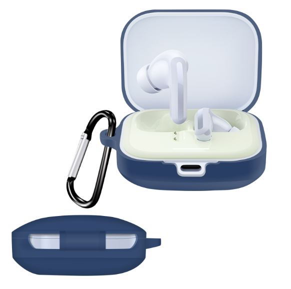 Чехол-накладка DK Silicone Candy Friendly с карабином для Xiaomi Redmi Buds 5 Dark blue