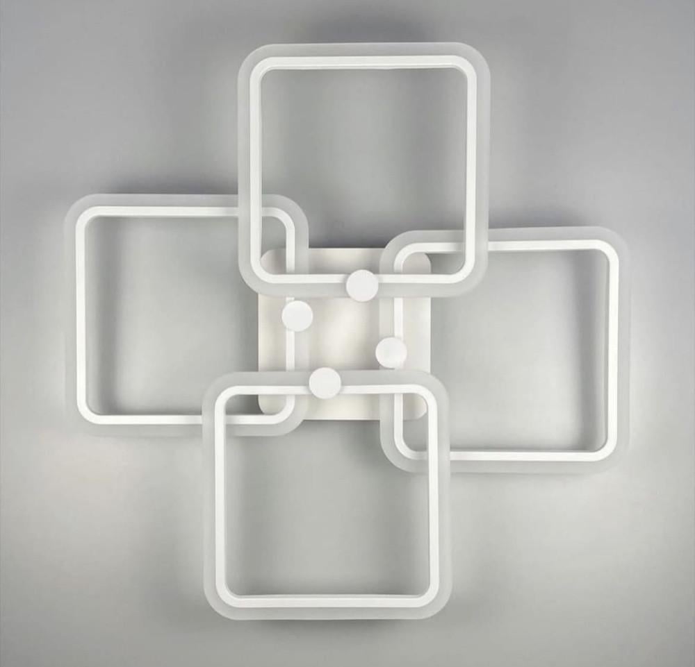 Люстра стельова LED на 4 ріжки з RGB підсвіткою/пульт (A2503/4S WT_480)