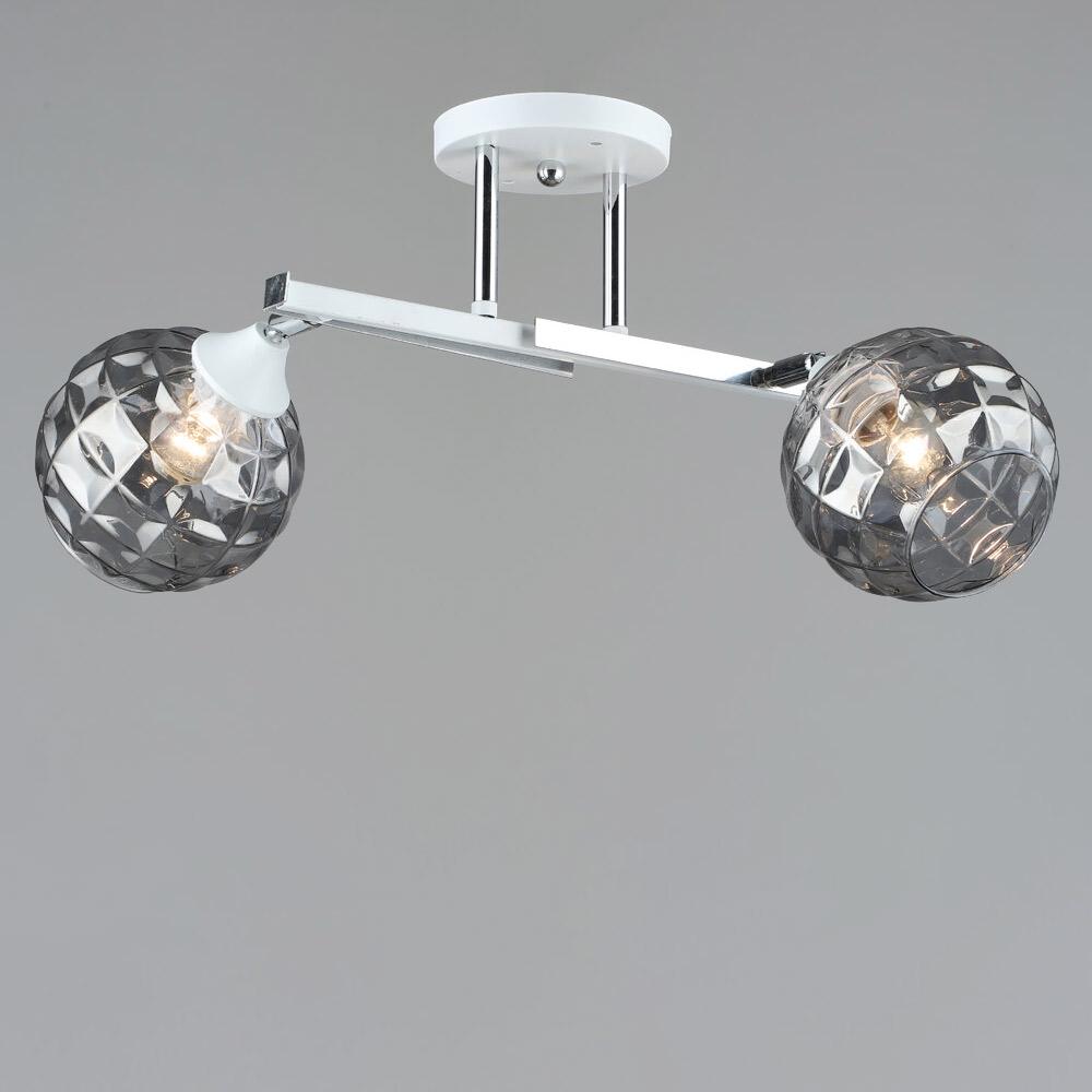 Люстра потолочная декоративная Light House SRS-19288/2 WT/CH Белый/Хром/Серый