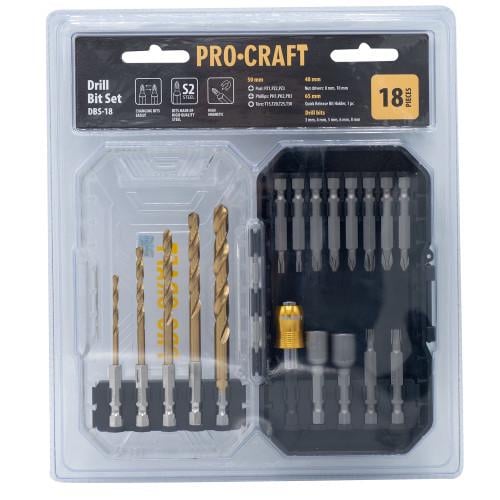 Набір свердл та біт ProCraft DBS18 18 од. - фото 2