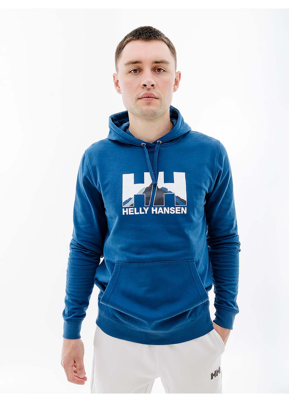 Худі чоловіче Helly Hansen NORD GRAPHIC PULL OVER HOODIE M Синій (7d62975-606 M)