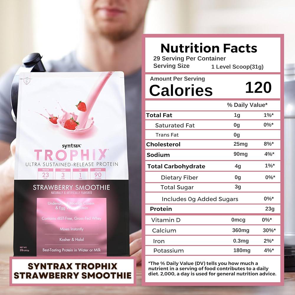 Протеїн Syntrax Trophix Strawberry Smoothie 908 г - фото 2