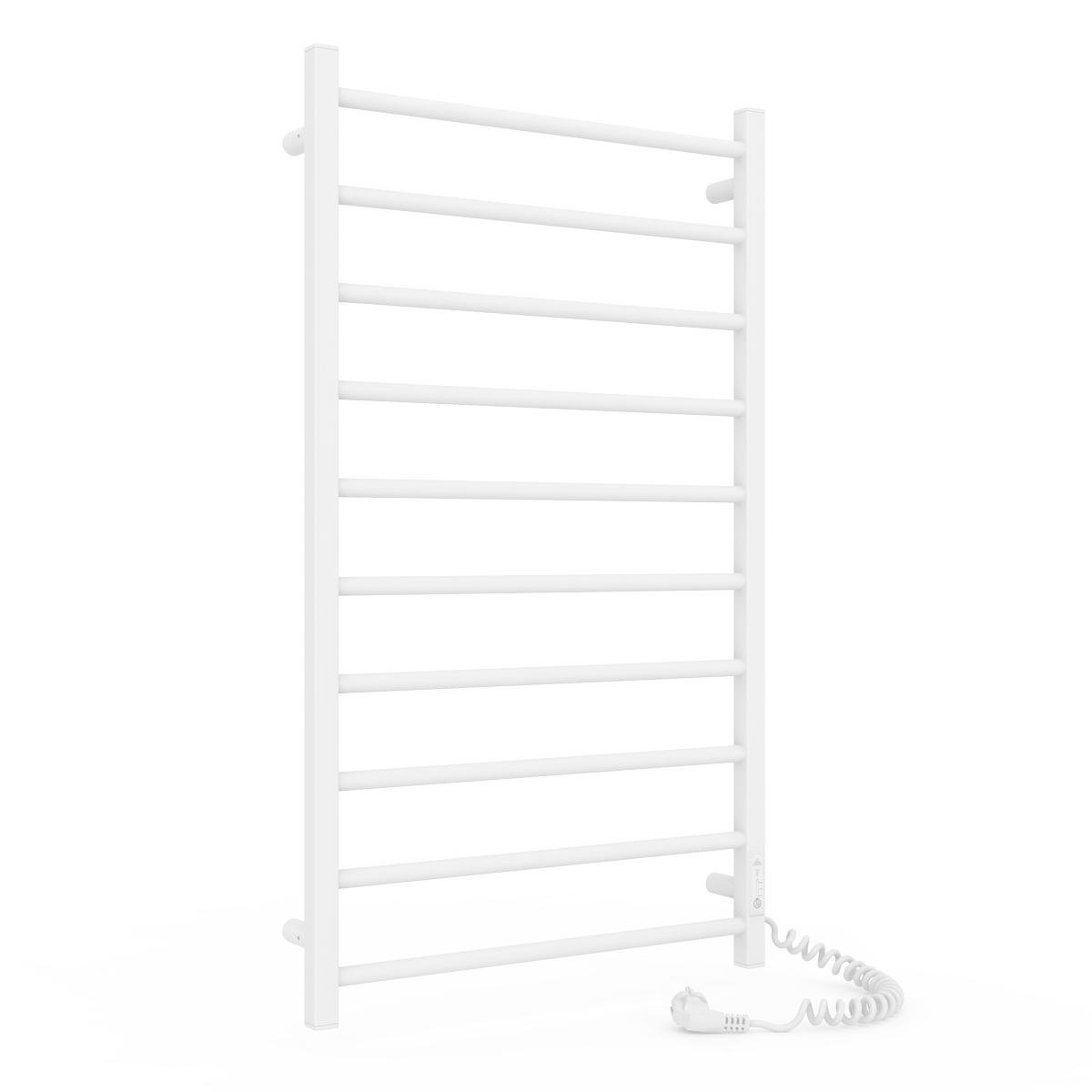 Полотенцесушитель электрический для ванной Laris Зебра Альфа ЧФ10 500х900 мм Е из стали Белый (147-127-77700066)
