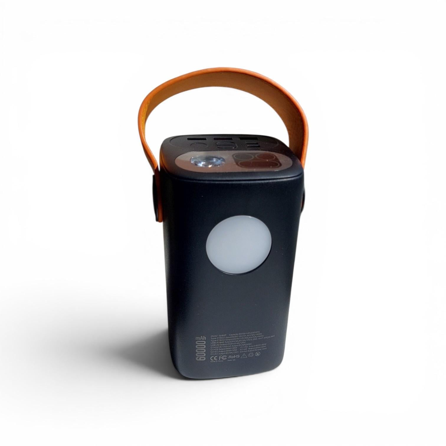 Повербанк для ноутбука 60000 mAh 100w PD Fast Charge LED-фонарь (000030)