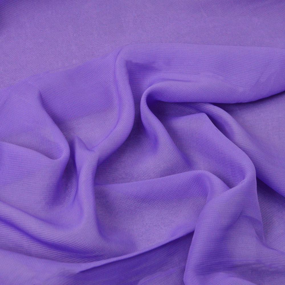 Ткань шифон Мульти Темно-сиреневый (16291)