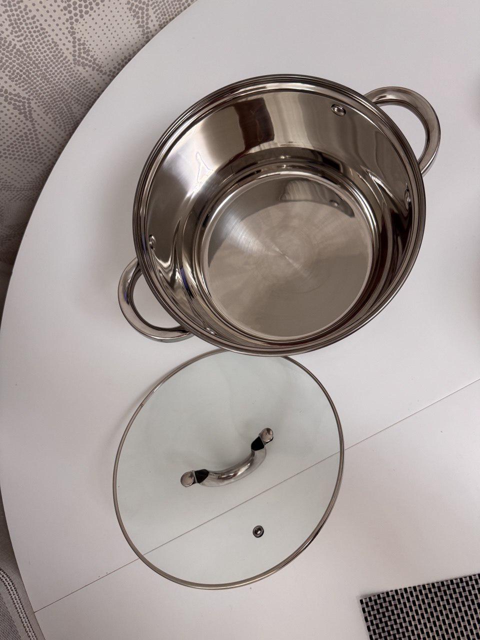 Каструля A-Plus 2185 з нержавіючої сталі 9-шарове дно 5,1 л Ø 22х13,5 см (AWN-00039) - фото 2 Каструля A-Plus 2185 з нержавіючої сталі 9-шарове дно 5,1 л Ø 22х13,5 см (AWN-00039) - фото 2