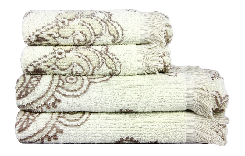 Полотенце махровое Maisonette Lora 50х100 см бежевый 450 г/м2