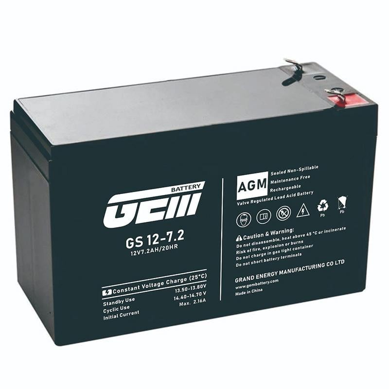 Аккумулятор GEM AGM Battery 12V 7,2A (GS 12-7.2)