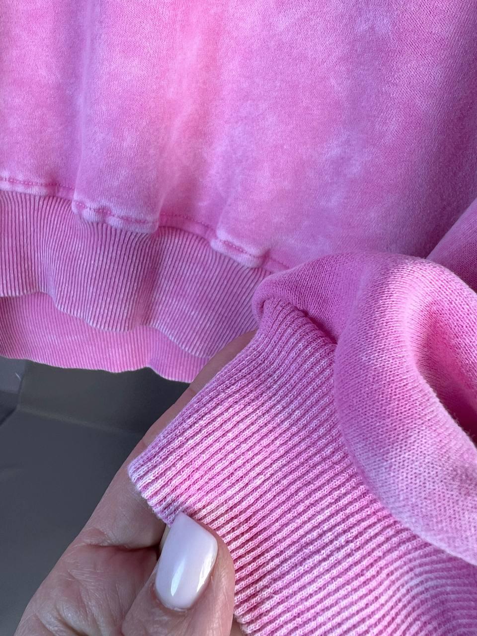 Світшот жіночий JOY ONE 25177 вільний крій середня довжина варений тай-дай OS Рожевий (3387) - фото 3 Світшот жіночий JOY ONE 25177 вільний крій середня довжина варений тай-дай OS Рожевий (3387) - фото 3