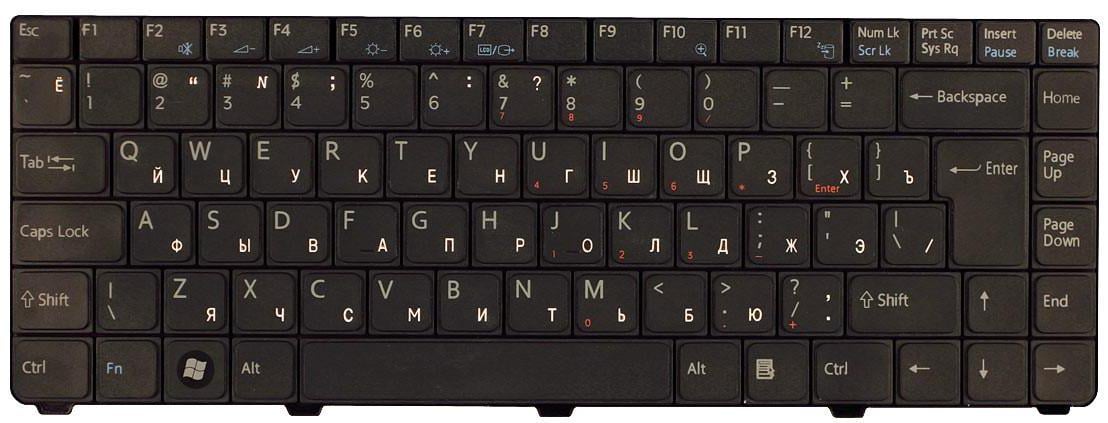 Клавиатура для ноутбука Sony Vaio VGN-С Black